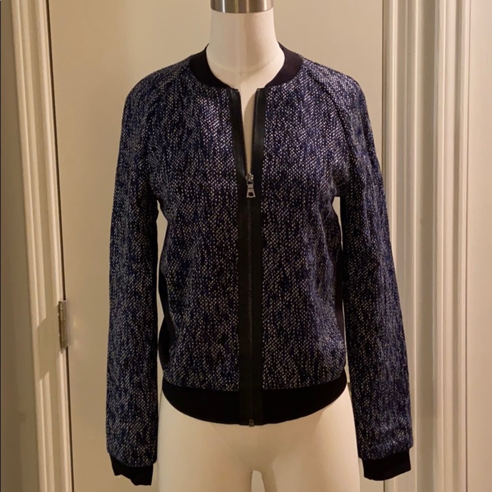 ๐ HPx3 ๐ Elie Tahari Tweed Bomber Jacket - Picture 1 of 8